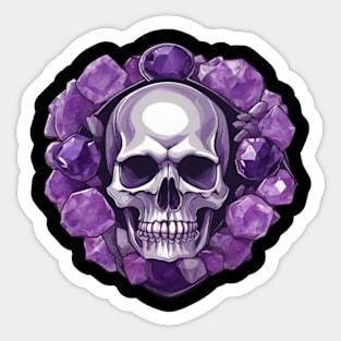 Amethyst Skull Sticker